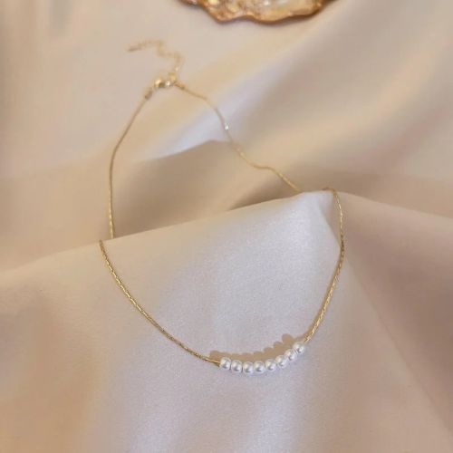 Elegant Tiny Pearl Necklace, Pearls Necklace, Pearl Jewelry | HN1667