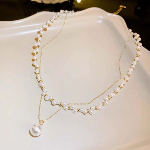 Elegant Pearl Necklace Layering | HN8552