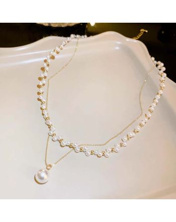 Elegant Pearl Necklace Layering | HN8552