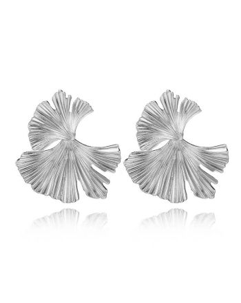 Ginkgo Leaf Vine Earrings Gold and Silver | F117